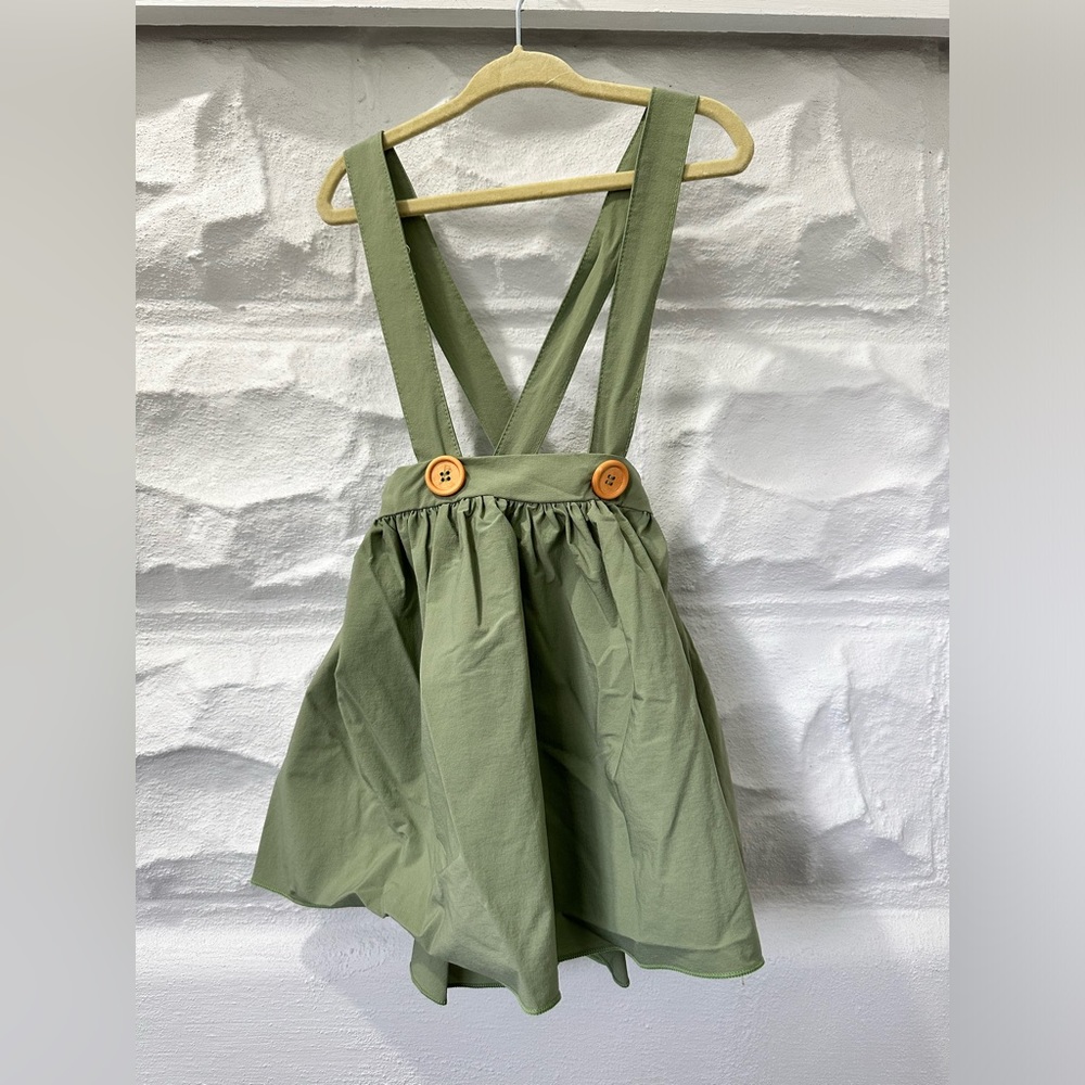 Baileys Blossom Pinafore 3t skirt with suspender light green spring Easter